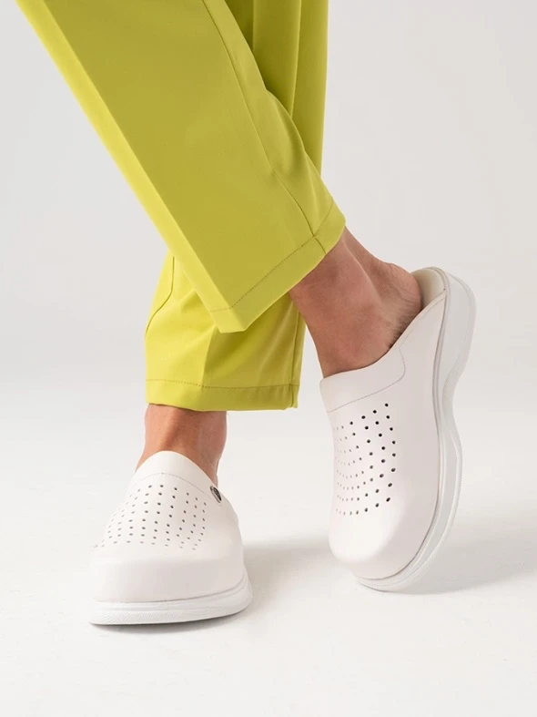 Сабо мужские белые Gold Fit